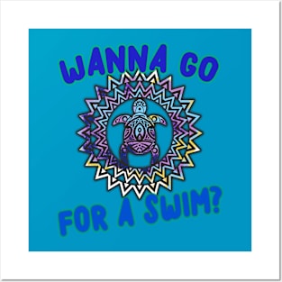 WANNA GO FOR A SWIM Posters and Art